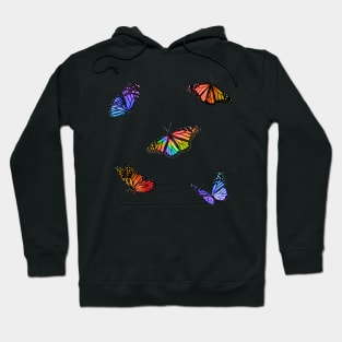 Rainbow Swirl Butterflies Sticker Pack Hoodie